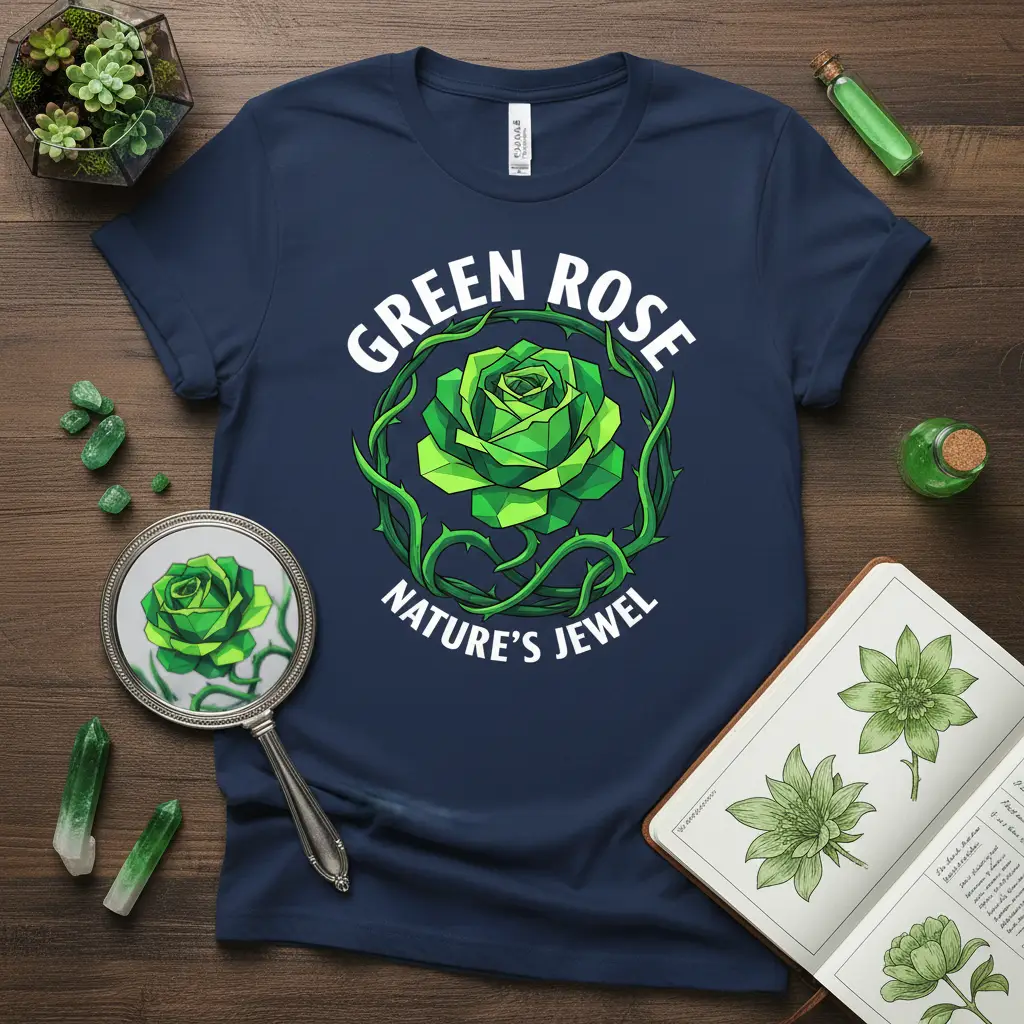 Green Rose Nature’s Jewel Botanical T-Shirt Gift