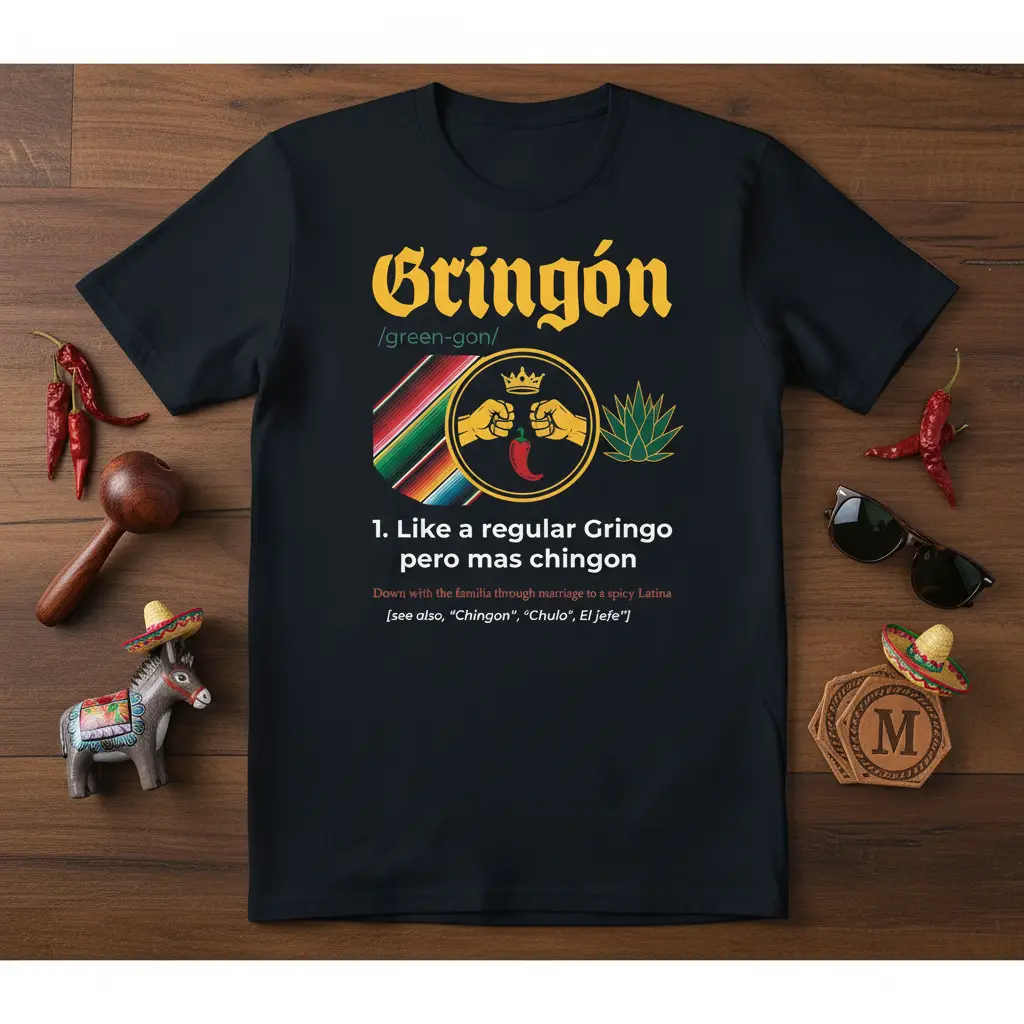 Gringón Like a regular quote printed with stylish graphic on breathable fabric t-shirt design