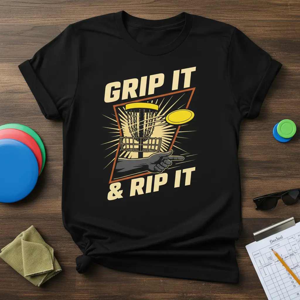 Grip It & Rip It Disc Golf T-Shirt Funny Sports Gift