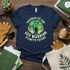Guardian Of Our Eco Warrior Planet's Future text with a globe and hands graphic on a navy t-shirt