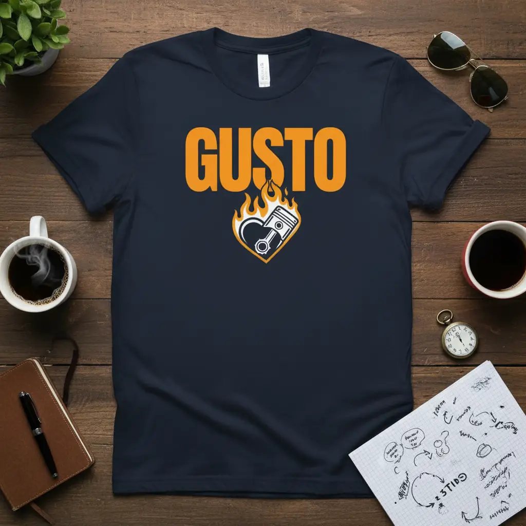 Gusto Car Enthusiast Engine Lover T-Shirt Gift