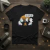 Funny ghost campfire design with text "Guys I Forgot I Was Dead But I'm Here" on a black t-shirt