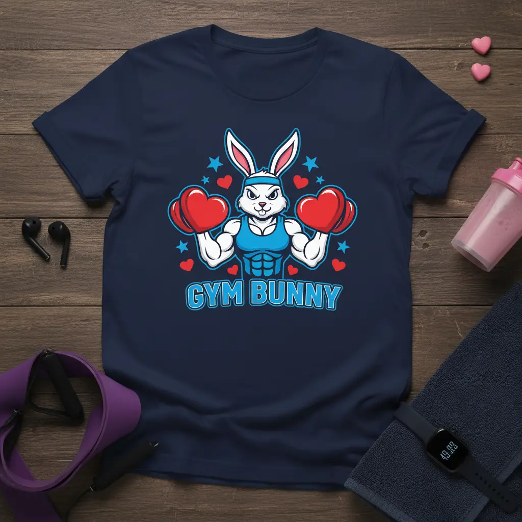 Gym Bunny Fitness T-Shirt Cute Workout Motivation Gift