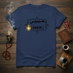 Habibi Arabic Calligraphy T-Shirt detailed graphic design printed on comfortable cotton t-shirt