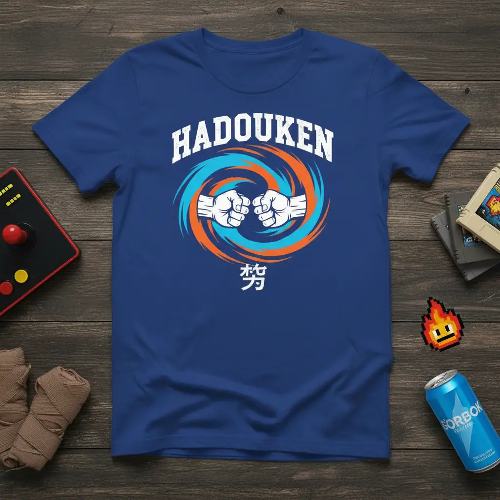 Hadouken 势 Fighting Game T-Shirt Retro Gamer Gift