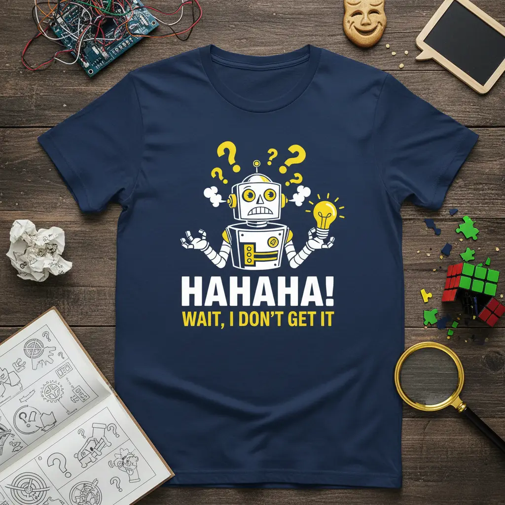 Hahaha! Wait, I Don’t Get It Robot T-Shirt