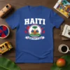 HAITI L'UNION FAIT LA FORCE unique graphic design printed on comfortable cotton t-shirt