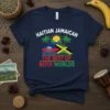 Haitian Jamaican The Best of Both Worlds t-shirt design with flags and palm trees