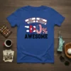 Half Cuban Half American 100% Awesome t-shirt design featuring Cuban and American flags within the numbers