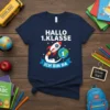 Hallo 1. Klasse Ich Bin Da t-shirt with rocket and planet graphic for first day of school