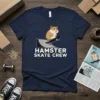 Hamster Skate Crew t-shirt design featuring a cute hamster on a skateboard on a ramp