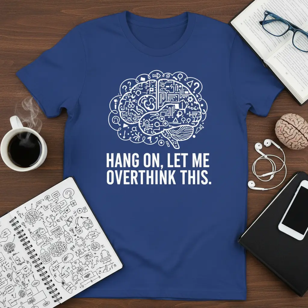 Hang On, Let Me Overthink This T-Shirt Funny Quote Gift