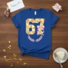 Happy 67th Birthday stylish graphic design printed on comfortable cotton t-shirt