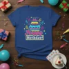 Happy Birthday! detailed graphic design printed on comfortable cotton t-shirt