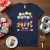 Happy Birthday To Me I'm Eight T-Shirt with cute animals and balloons for an 8th birthday celebration