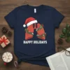Happy Holidays Lungs Christmas T-Shirt bold graphic design printed on comfortable cotton t-shirt