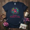 Happy Mother's Day t-shirt with colorful butterflies arranged in a circular design