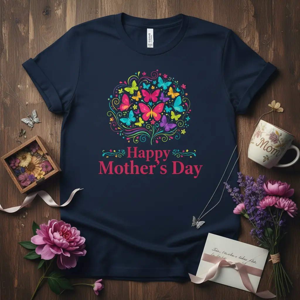 Happy Mother’s Day Butterfly T-Shirt Gift for Mom