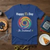 Happy Pi Day Be Irrational t-shirt with colorful pi symbol and math numbers