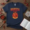 Harissa Inside Est. Flavor T-Shirt with a graphic of a tajine pot surrounded by flames