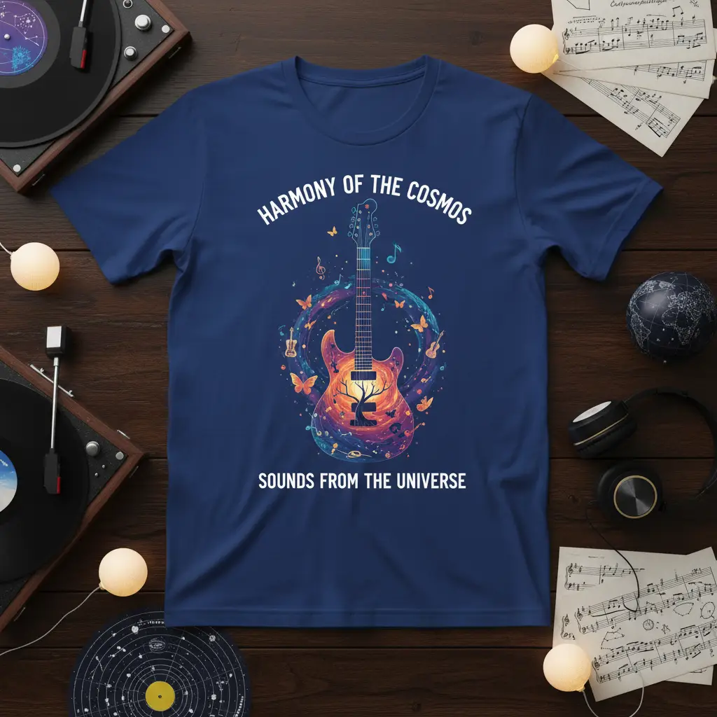 Harmony of the Cosmos Sounds From the Universe Guitar Tee