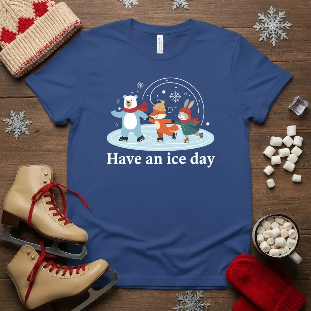 Have an Ice Day T-Shirt Funny Winter Skating Gift
