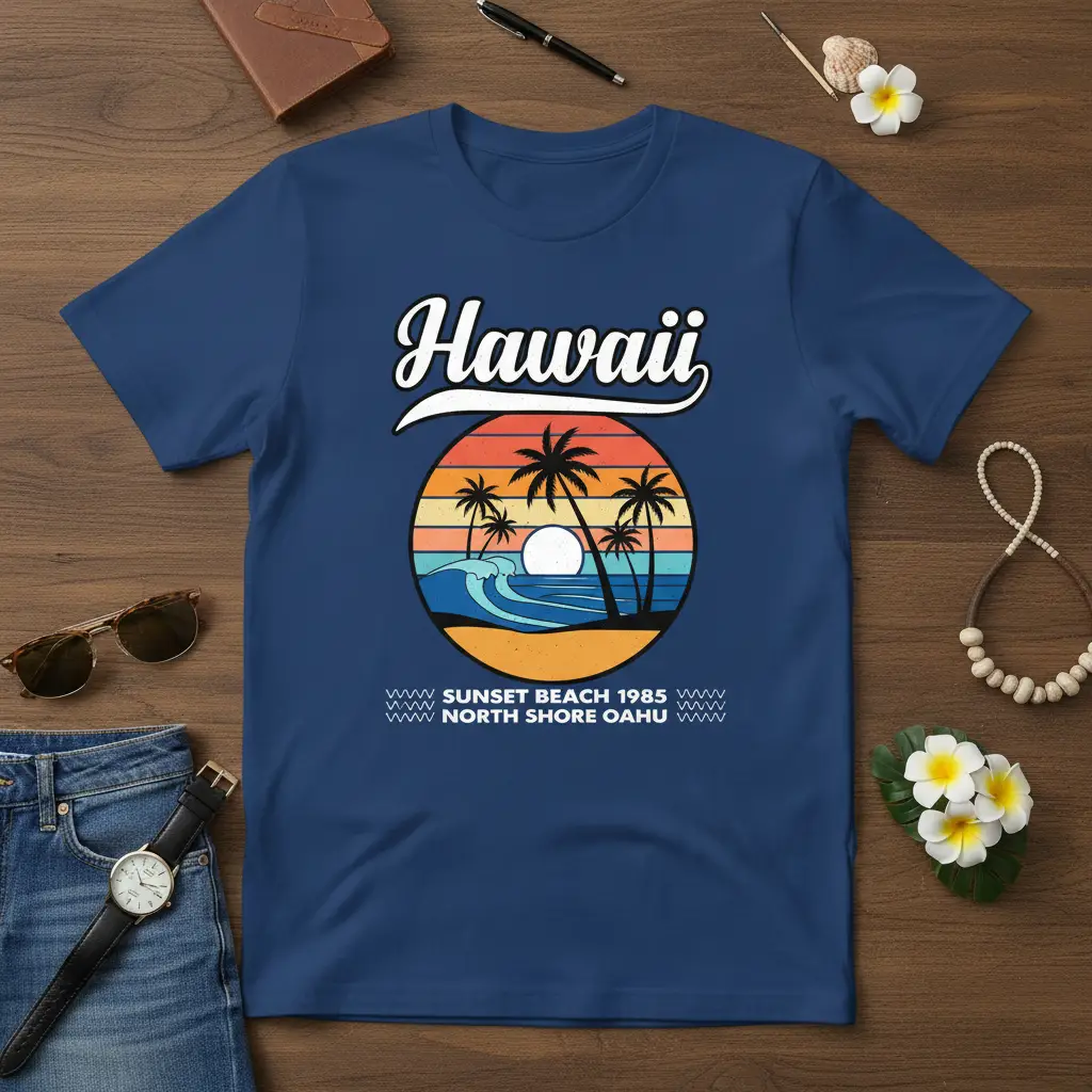 Hawaii Sunset Beach North Shore Oahu T-Shirt