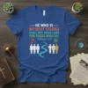 Christian t-shirt with text "He Who Is Without Otaries Shall Not Make Laws For Those Who Do. Fallopians 5:12" and