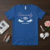 Heavenly Lash Bar t-shirt design featuring elegant script text and stylized eye with eyelashes