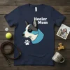 Heeler Mom t-shirt design featuring a blue and white Australian Cattle Dog head with text "Heeler Mom" and a paw