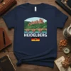 Heidelberg T-Shirt design featuring the castle and bridge with the German flag and text 'Heidelberg'