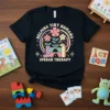 Helping Tiny Humans Speech Therapy t-shirt design with flowers, blocks, and music notes