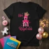 Her Royal ness 5th birthday girl t-shirt with pink castle and crown graphic