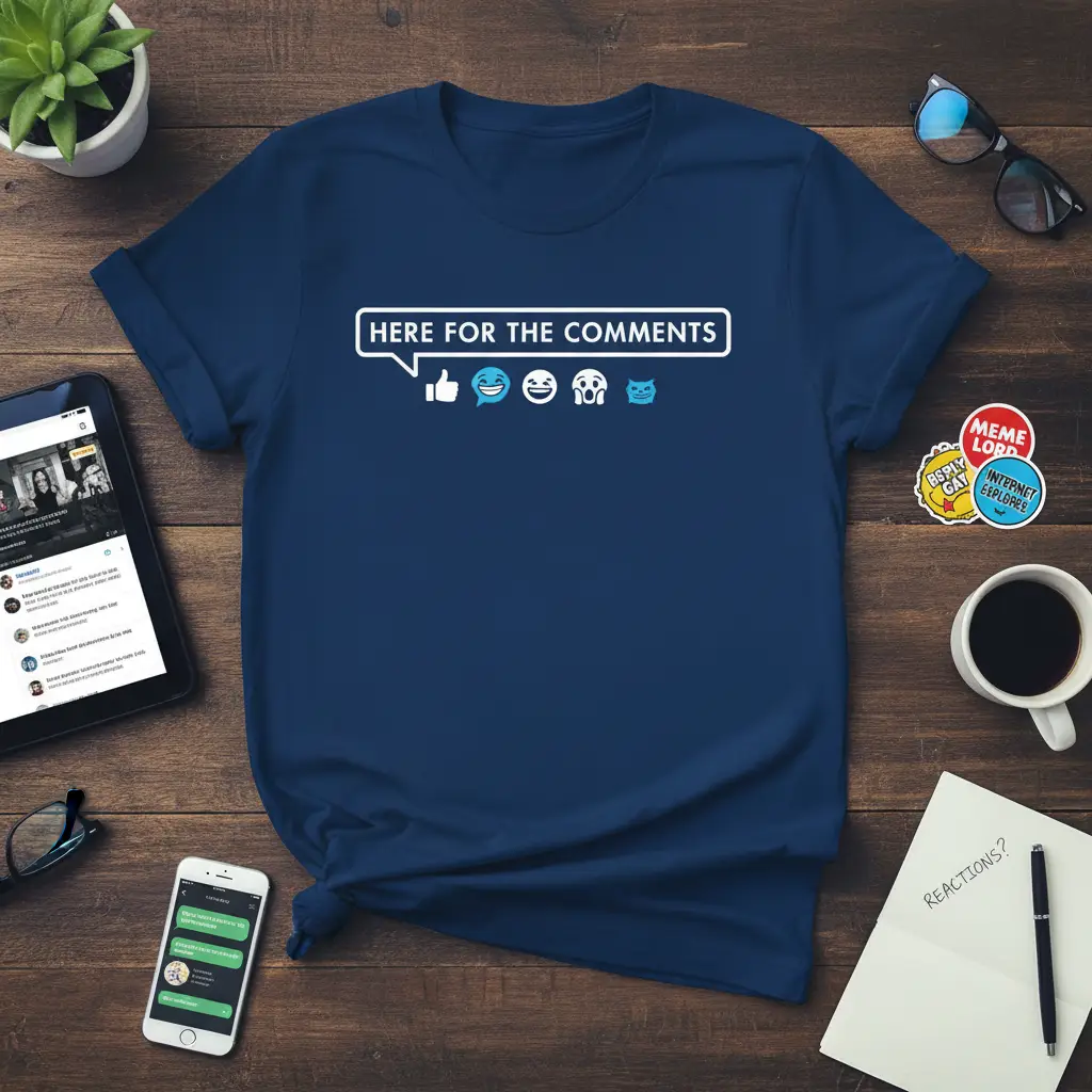 Here for the Comments Social Media Reactions T-Shirt