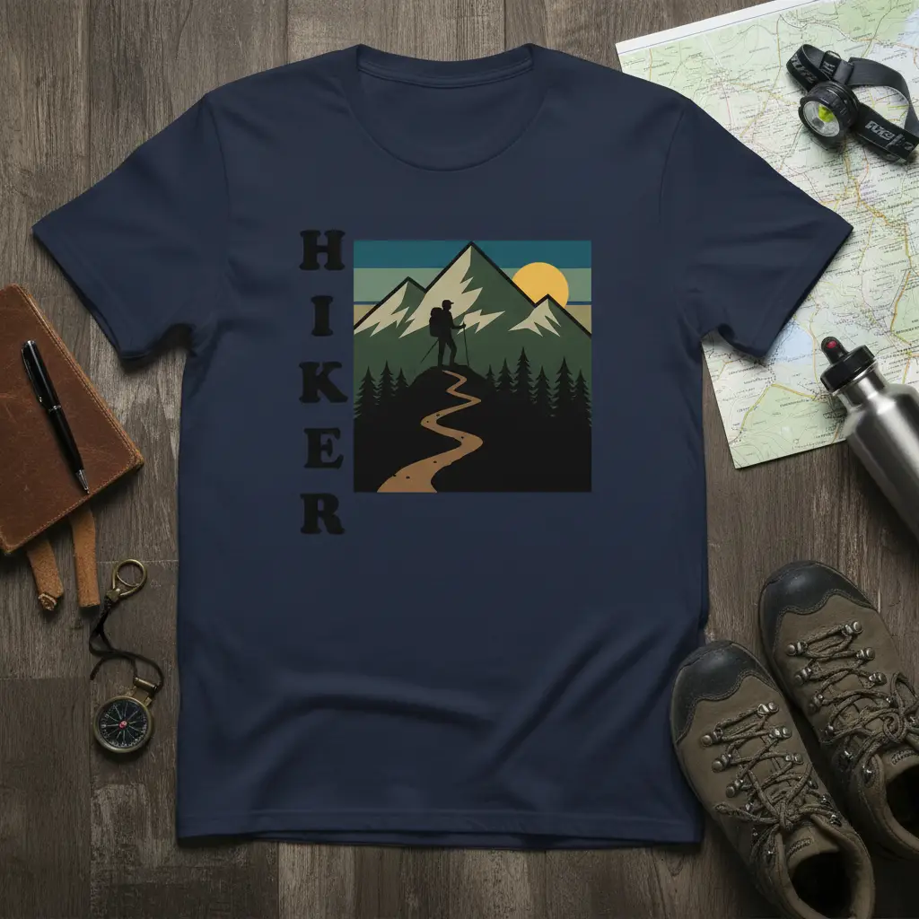 Hiker Mountain Adventure T-Shirt Outdoor Gift