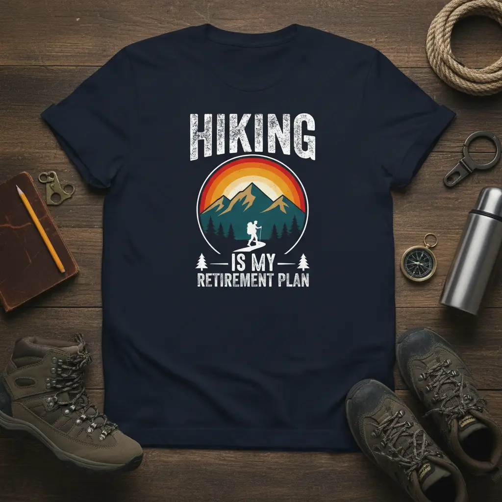 Hiking Is My Retirement Plan T-Shirt for Adventurers