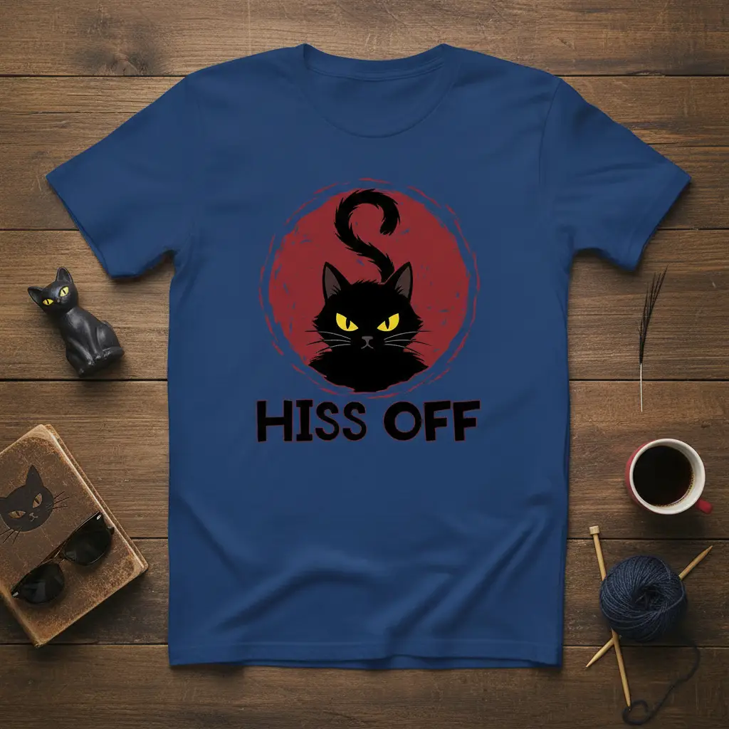 Hiss Off Cat T-Shirt Funny Sarcastic Gift for Cat Lovers