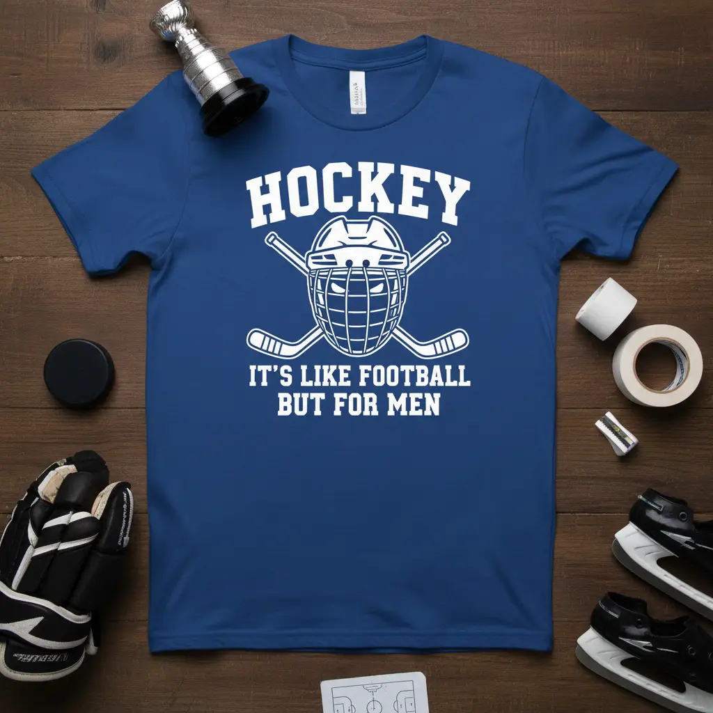 Hockey It’s Like Football but for Men T-Shirt Funny