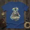 Hold Fast t-shirt with lighthouse, anchor, and waves graphic. Nautical quote design