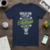 Hold On Let Me Think Overthink This t-shirt with a lightbulb graphic containing a brain and tangled lines