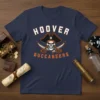 Hoover Buccaneers t-shirt design featuring a pirate skull with crossed swords and team name