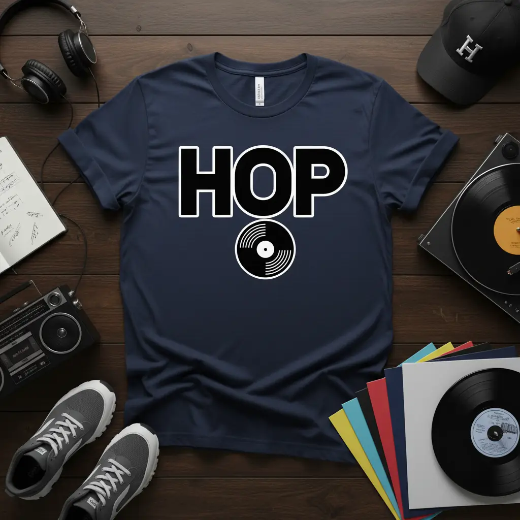 Hop T-Shirt Vintage Vinyl Record Design Music Lover Gift