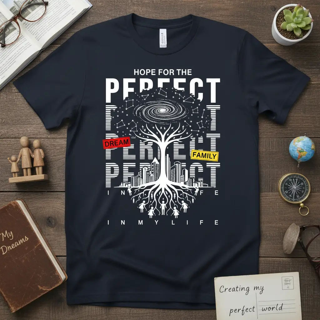 Hope for the Perfect Dream Family T-Shirt Life Goal Gift