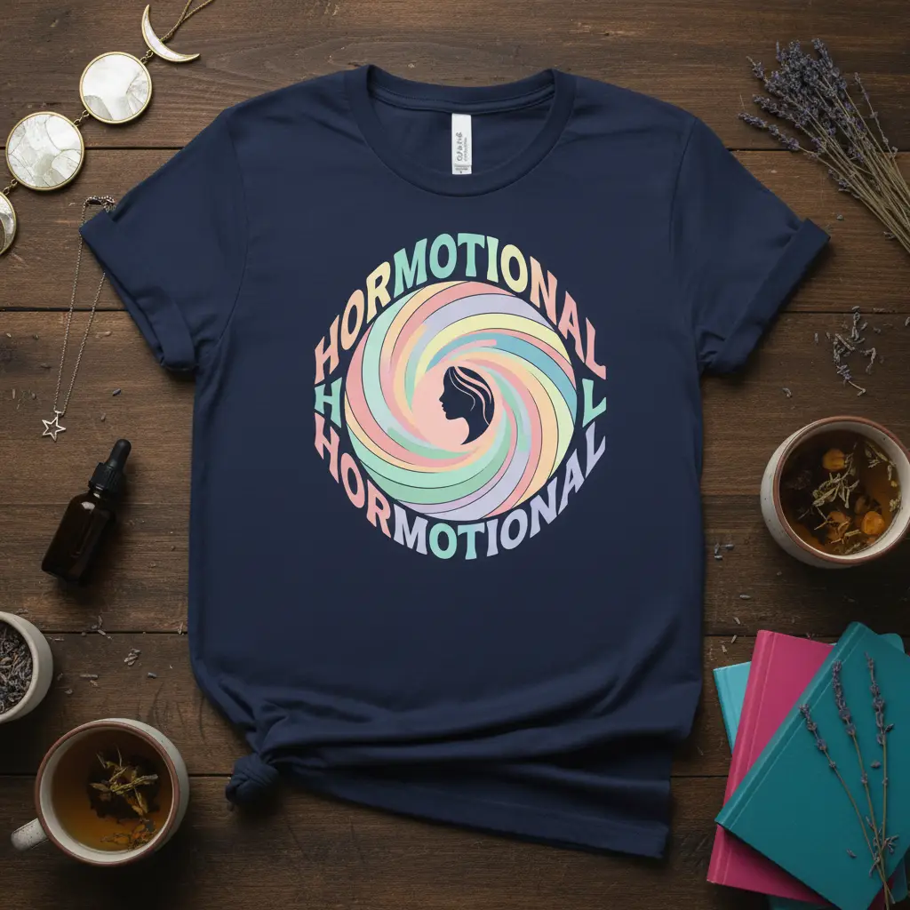 Hormotional T-Shirt Funny Quote for Women Mood Swings Gift