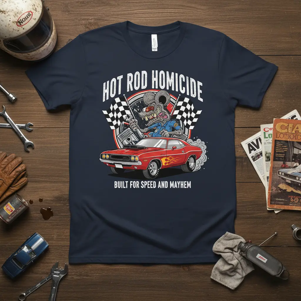 Hot Rod Homicide Built for Speed and Mayhem T-Shirt