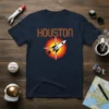 Houston Rockets Retro creative graphic design printed on comfortable cotton t-shirt