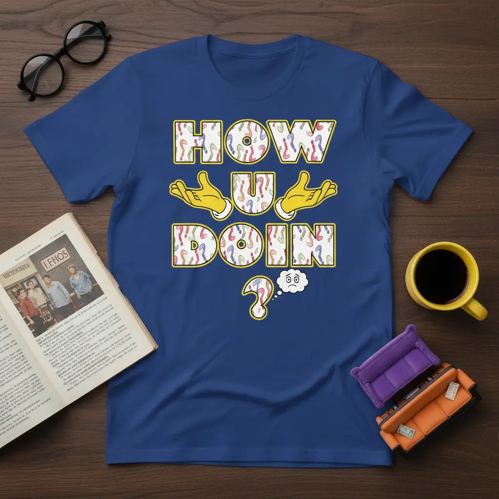 How U Doin Funny Quote T-Shirt Retro Tv Show Fan Gift