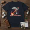 HRG Hosel Rocket Golf T-Shirt featuring a rocket blasting through space with a golf ball and planets
