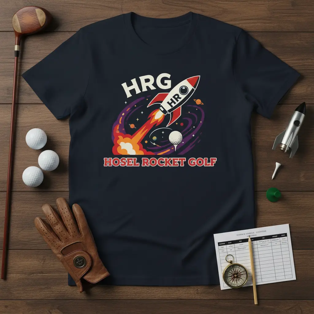 Hrg Hosel Rocket Golf T-Shirt Space Golf Gift