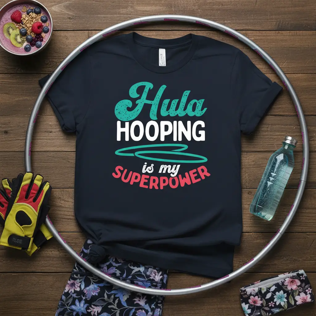 Hula Hooping Is My Superpower T-Shirt Fitness Gift